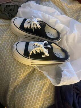 Womens Chunky Platform Sneakers Slip-on Casual Shoes on ,